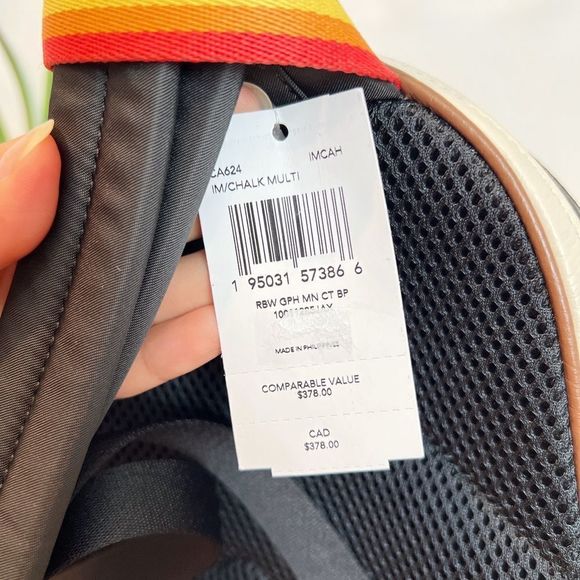 NWT Coach Mini Court Backpack With Rainbow Coach - Picture 5 of 7